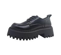 Buffalo Aspen Lace up Damenschuhe Schnürschuhe Elegant Schwarz Freizeit, Schuhgröße:38 EU