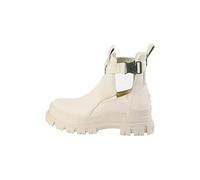 Buffalo Aspha Coa Bootie Flat Damen Vegan Nubuck Off White - Beige / EUR 40