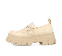 Buffalo Aspha Loafer Buckle Shoe Flat Damen Vegan Box Nappa Beige - Beige / EUR 42