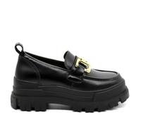 Buffalo Aspha Loafer Chain N Black Gold Damen Slipper BN16240651 Gr 40