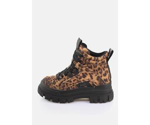 Buffalo - Aspha N Mid Black/Beige Leo - Girl Schuhe - Braun - EU 38 - Textile/Textile/Gummi Braun EU 38