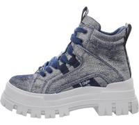 Buffalo Aspha NC MID Damen Plateau Schnürboots Blau Silber | BUFFALO Aspha Lace Up Hi War Silver Damen Stiefel Plateau BN16225471 G:40