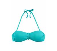 Bandeau-Bikini-Top BUFFALO "Happy" Gr. 36, Cup A/B, blau (türkis) Damen Bikini-Oberteile (535955-36) türkis