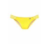 Bikini-Hose BUFFALO "Happy", Damen, Gr. 32, N-Gr, gelb, Microfaser, Polyamid, unifarben, Badehosen Bikini-Hose, mit geflochtenen Bändern (512416-32) gelb