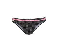 Bikini-Hose BUFFALO "Florida", Damen, Gr. 42, N-Gr, rosa (rosa, schwarz), Polyamid, bedruckt, gepunktet, Badehosen Bikini-Hose, mit andersfarbigem Ziergürtel (583576-42) rosa, schwarz
