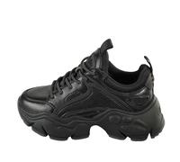 Buffalo Sneaker Binary Damen Lederimitat/Textil Schwarz Gr. 40