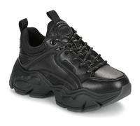 Buffalo Lederimitat/Textil Sneaker, schwarz, 39 Schwarz