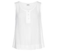 Blusentop BUFFALO, Damen, Gr. 34, weiß, Crêpe, Obermaterial: 100% Viskose, unifarben, figurumspielend hüftlang, Rundhals, Blusen Blusentop, aus gekreppter Viskose mit Knopfleiste, Tanktop, Blusenshirt