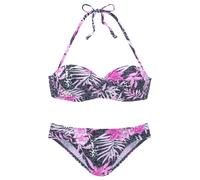 BUFFALO Bügel-Bandeau-Bikini Damen marine-pink Gr.34 Cup B