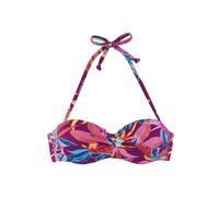 BUFFALO Bügel-Bandeau-Bikini-Top Damen berry bedruckt Gr.42 Cup D