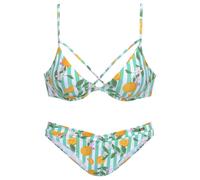BUFFALO Bügel-Bikini Damen mint-orange bedruckt Gr.34 Cup C