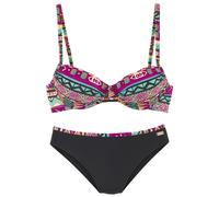 Bügel-Bikini BUFFALO, Damen, Gr. 42, Cup B, pink (pink bedruckt), Microfaser, bedruckt, Bikini-Sets Bügel-Bikini, mit farbenfrohen Design (76804358-42) pink bedruckt