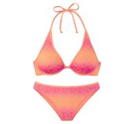 Bügel-Bikini BUFFALO, Damen, Gr. 44, Cup F, pink (pink, orange), Polyester, Recycling-Polyamid, Bikini-Sets, mit Farbverlauf, Topseller (54423116-44) pink, orange