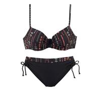 Bügel-Bikini BUFFALO Gr. 36, Cup C, schwarz (schwarz, bedruckt) Damen Bikini-Sets (63103043-36) schwarz, bedruckt