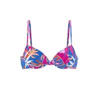 BUFFALO Bügel-Bikini-Top Damen blau-pink bedruckt Gr.42 Cup D