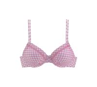 BUFFALO Bügel-Bikini-Top Damen rosa-kariert Gr.36 Cup F
