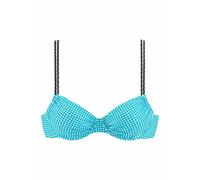 Bügel-Bikini-Top BUFFALO "Florida" Gr. 36, Cup D, blau (türkis, schwarz) Damen Bikini-Oberteile (519037-36) türkis, schwarz