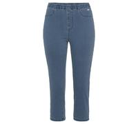 Caprihose BUFFALO, Damen, Gr. 32/34, N-Gr, blau, Denim/Jeans, Obermaterial: 69% Baumwolle, 21% Polyester, 8% Viskose, 2% Elasthan, unifarben, Basic, figurbetont wadenlang, Hosen Caprihose, Schlupfform