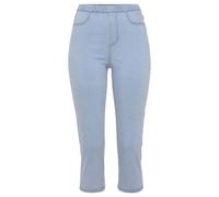 Caprihose BUFFALO, Damen, Gr. 36/38, N-Gr, blau (hell blau), Denim/Jeans, Obermaterial: 69% Baumwolle, 21% Polyester, 8% Viskose, 2% Elasthan, unifarben, Basic, figurbetont wadenlang, Hosen Caprihose,