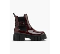 Buffalo Chelsea Boots Burgunder, Damen, Größe: 37, Material: Lacksynthetik/Textil