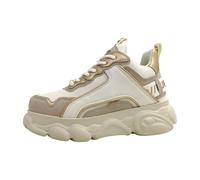 Buffalo CLD Chai Damenschuhe Schnürschuhe Sportive Beige Freizeit, Schuhgröße:39 EU