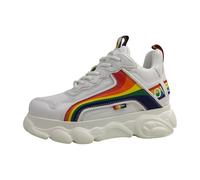 Buffalo CLD Chai Sneaker Vegan..Limited ED. 2025 Rainbow Love IS Love Nummerierung von 36 bis 40, Weiß, 37 EU