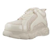 Plateausneaker BUFFALO "Buffalo Sneaker Lederimitat/Textil", Damen, Gr. 40, cream, Lederimitat, Textil, Schuhe Plateausneaker (31838205-40) cream