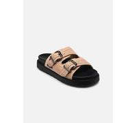 Pantolette BUFFALO, Damen, Gr. 38, creme, Textil, Strukturmuster, Schuhe Pantolette, Sommerschuh, Mules, Strandschuh, Schlupfschuh in Ethno-Optik (12728319-38) creme