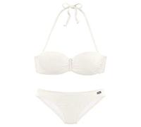 BUFFALO Bügel-Bandeau-Bikini Damen creme Gr.42 Cup D