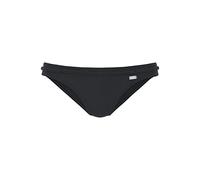 Bikini-Hose BUFFALO "Happy", Damen, Gr. 40, N-Gr, schwarz, Microfaser, Microfaser, Polyamid, unifarben, Badehosen Bikini-Hose, mit geflochtenem Ziergürtel (506484-40) schwarz