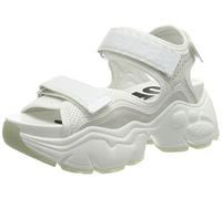 Buffalo Damen Binary 0 Flache Sandale, White, 37 EU