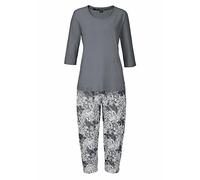 Buffalo Capri-Pyjama, mit gemusterter Hose 56/58 grau Damen Nachtwäsche Wäsche Capri-Pyjama 56/58 anthrazit