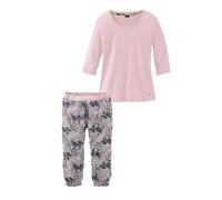 Buffalo Capri-Pyjama (2 tlg., 1 Stück) mit gemusterter Hose, rosa