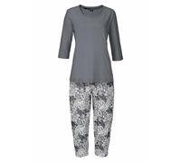 BUFFALO Damen Capri-Pyjama, Buffalo dunkelgrau, Größe 32/34, 2112055 Dunkelgrau XS