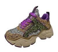 Buffalo Damen Low Sneaker Binary Glam Bunt Synthetik - vegan, Größe:40, Farbauswahl:Multicolor