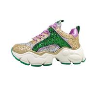 Buffalo Damen Low Sneaker Binary Glam Textil Synthetik Mix Vegan, 11-Deutsch:38, Color:Multicolor