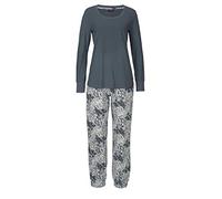 Pyjama BUFFALO Gr. 40/42, grau (grau, gemustert) Damen Homewear-Sets Pyjamas mit gemusterter Hose und passendem Langarmshirt (331869-40)