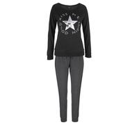 Pyjama BUFFALO Gr. 32/34, grau (schwarz, anthrazit) Damen Homewear-Sets Pyjamas mit Sternenprint (556123-32)