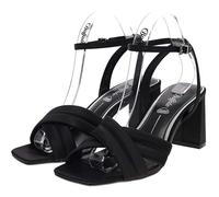 Buffalo Damen Sandale April Cross Schwarz Offene Schuhe Riemchensandale 38 EU