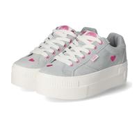 Buffalo Damen Low Sneaker PAIRED Heart Blau Textil, Größe:38, Farbauswahl:blau