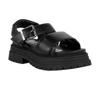 Riemchensandale BUFFALO "Buffalo Sandalen Lederimitat", Damen, Gr. 40, schwarz, Lederimitat, Schuhe Riemchensandale (92847922-40) schwarz