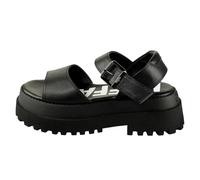 Plateausandale BUFFALO "PLUTO JOJO", Damen, Gr. 41, schwarz, Lederimitat, modisch, Schuhe, Riemchensandale, Festival-Sandale, Sommerschuh mit Plateau (22300406-41) schwarz