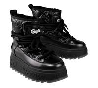 Snowboots BUFFALO "ELIZA", Damen, Gr. 41, khaki, Lederimitat, Nylon, Schuhe, Winterboots, Schnürboots, Schlupfboots mit Warmfutter (57858959-41) khaki