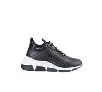 Buffalo Damen Sneaker Batter Sleek, Frauen Low Top Sneaker, Wedge-Sneaker Lady Ladies feminin elegant Women's Women,Schwarz(Black),38 EU / 5 UK