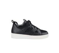 Buffalo Damen Sneaker Catcher, Frauen Low Top Sneaker, Halbschuh strassenschuh schnürschuh sportschuh Plateau-Sohle,Schwarz(Black),39 EU / 6 UK