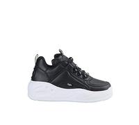 Buffalo Damen Sneaker Flat SMPL, Frauen Low Top Sneaker, Lady Ladies feminin elegant Women's Women Woman Freizeit leger,Schwarz(Black),38 EU / 5 UK