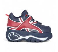 Buffalo Damen-Sneaker mit klobiger Plateausohle, blau-rot - 1339-14 US 39