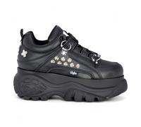 Buffalo Damen-Sneaker, schwarz, mit Nieten besetzt, klobige Plateausohle - 1339-14-PUNK EU40