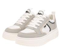 Buffalo Damen Sneaker Vectra Low Low-Top Sneaker Schnürschuhe Weiß Grau 40 EU