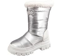 Buffalo Damen Stiefel Schuhe Aspha Snow Boots Synthetikkombination Elegant Freizeit uni Aspha Snwo Boots silber Damen